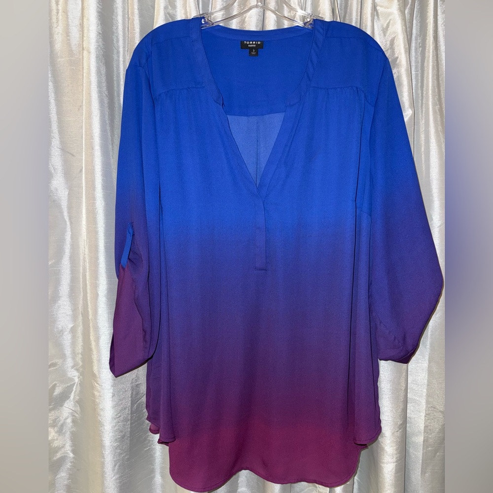 Gradient Blue and Purple Women's Top